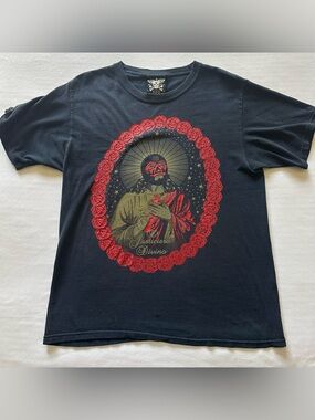vintage y2k 666 la marca del diablo jesus in luchador mask t / size medium
